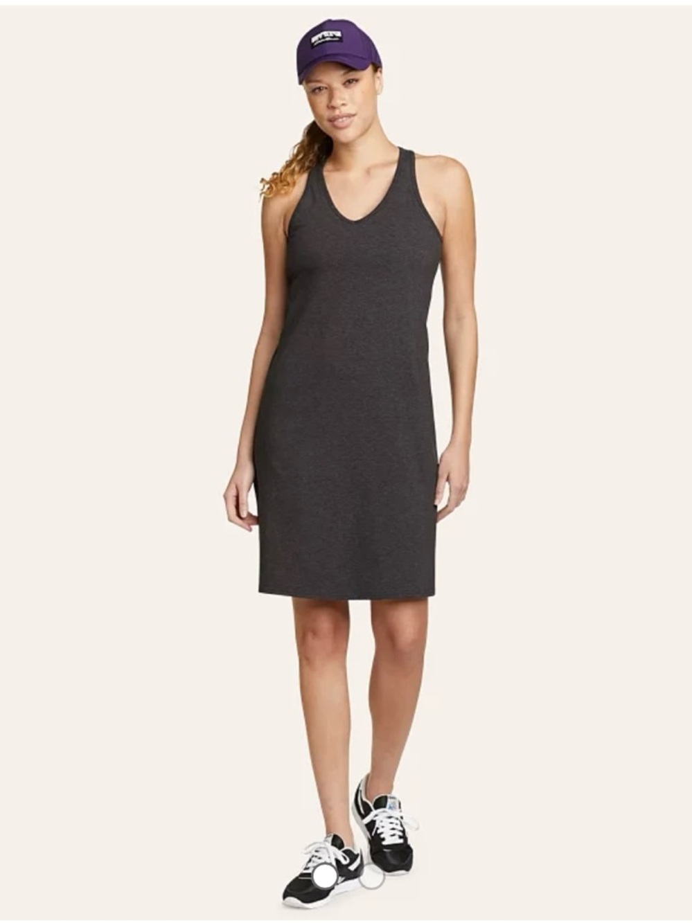 NWT Women's Eddie Bauer Meadow Trail Black Tank Dress Size Large